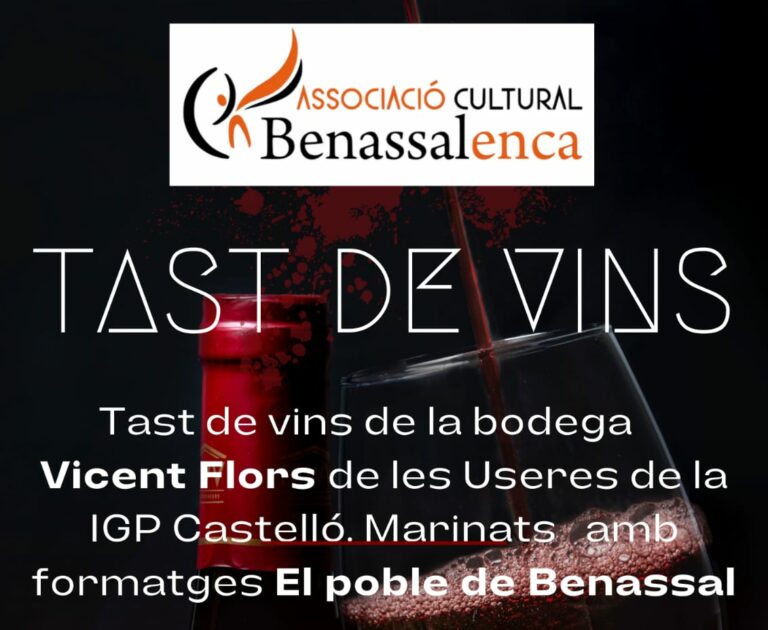 Tast de vi a Benassal el proper 19 d’agost