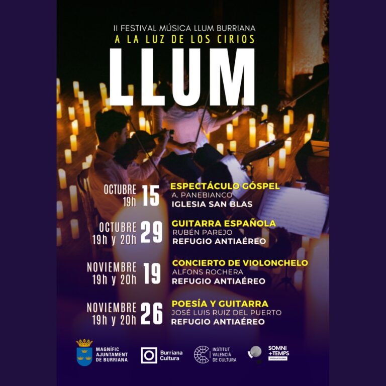 Los vecinos y vecinas de Borriana disfrutarán de un concierto a la luz de las velas el próximo fin de semana