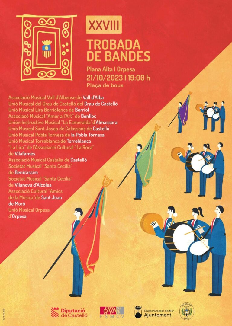 Oropesa acogerá la XXVIII Trobada de Bandes de Música de la Plana Alta este sábado
