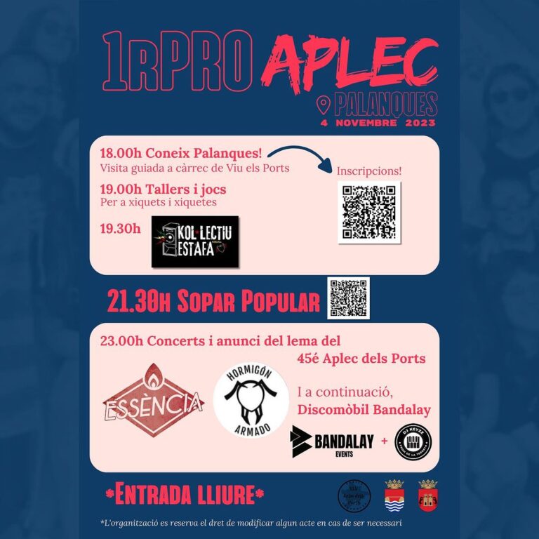 Ja està ací el primer proaplec de l’Aplec dels Ports