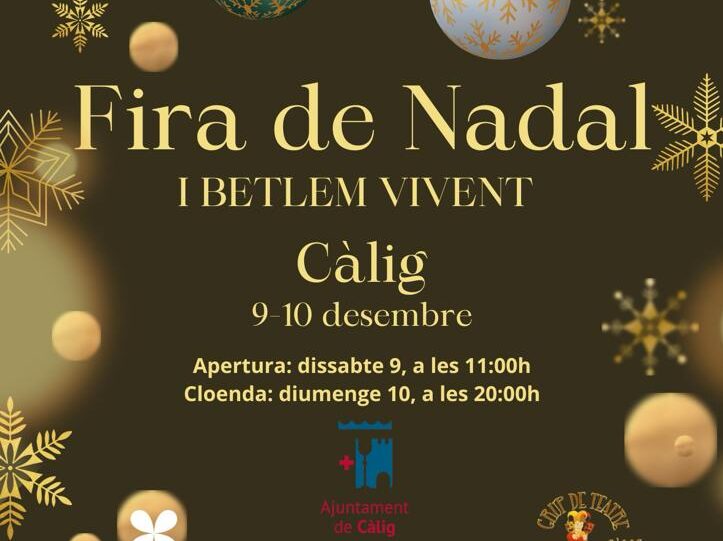 Calig adelanta el Nadal al cap de setmana del 9 i 10 de desembre amb la seua tradicional fira