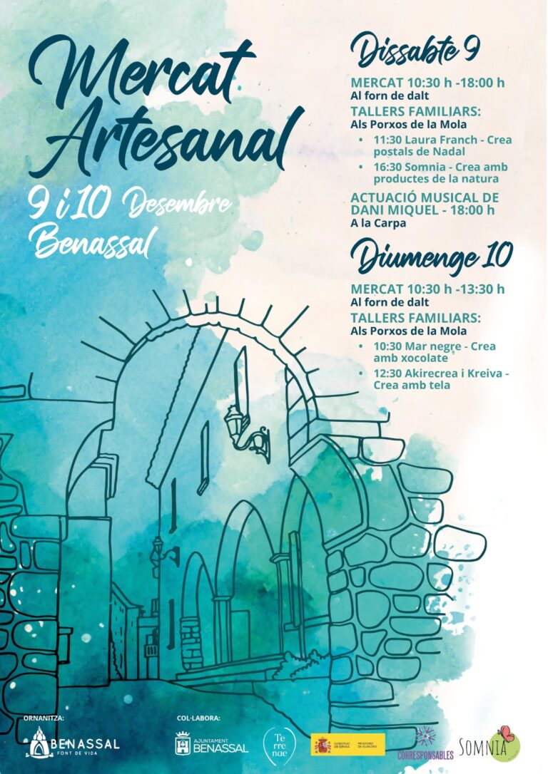 Benassal promociona la artesanía con un nuevo Mercado en diciembre
