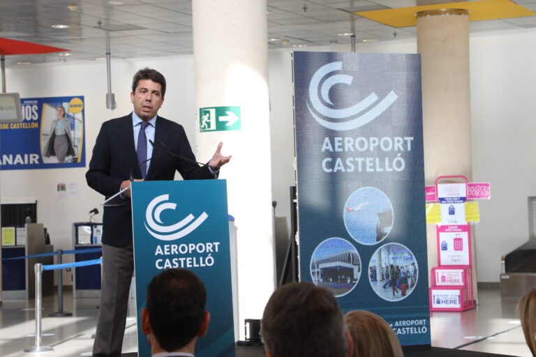 Carlos Mazón: “El objetivo del aeropuerto de Castellón es superar el medio millón de pasajeros en 2026”
