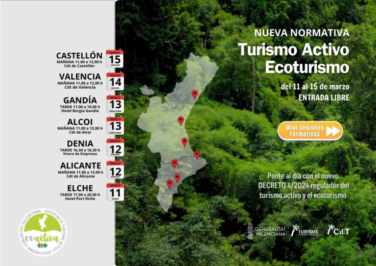 CV Activa formará a las empresas de Turismo Activo y Ecoturismo de la Comunitat Valenciana