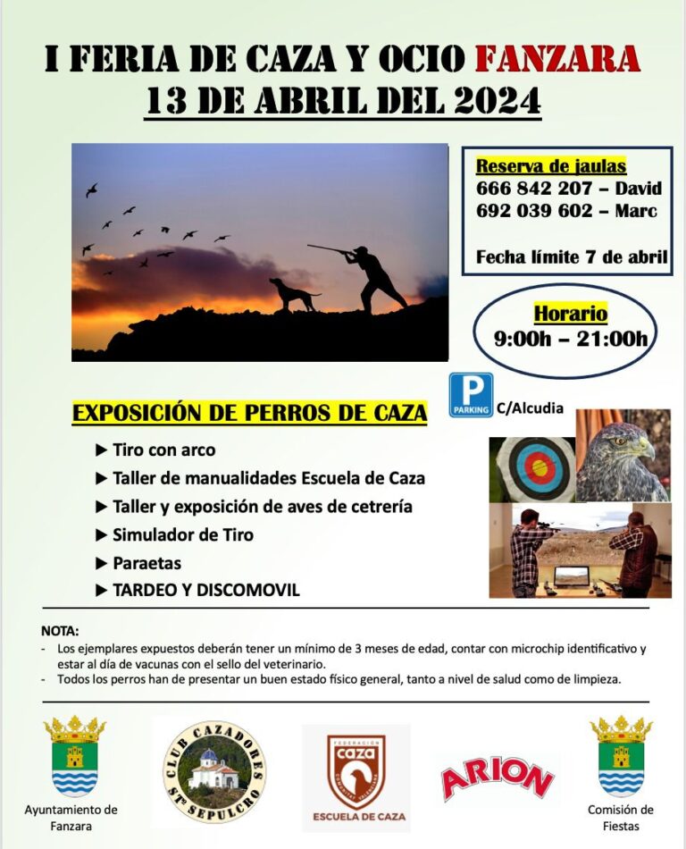 Fanzara organiza la primera Feria de Caza de la mano de los vecinos con actividades deportivas y de ocio