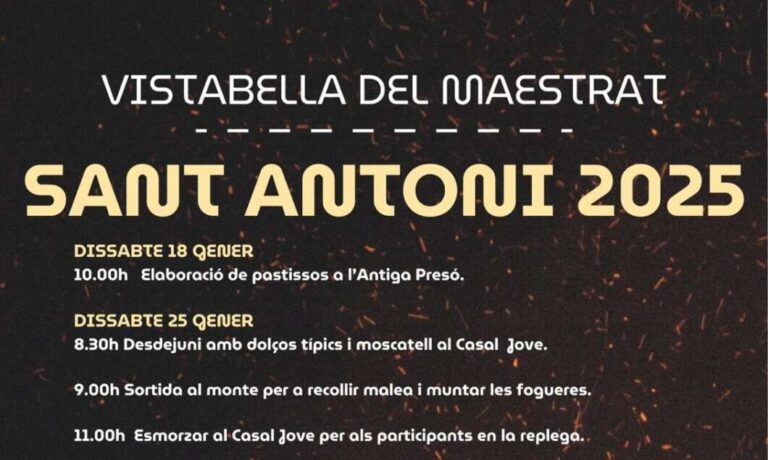Les fogueres i la cultura popular protagonitzen la celebració de Sant Antoni a Vistabella