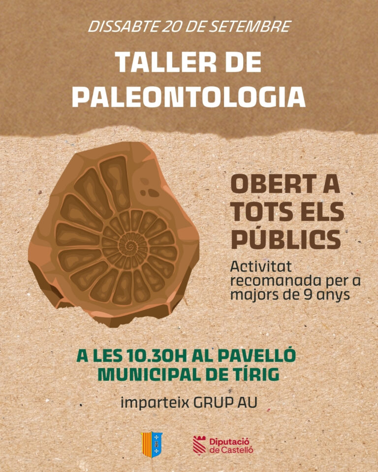 Tírig acoge un taller de paleontología para descubrir los fósiles de la comarca