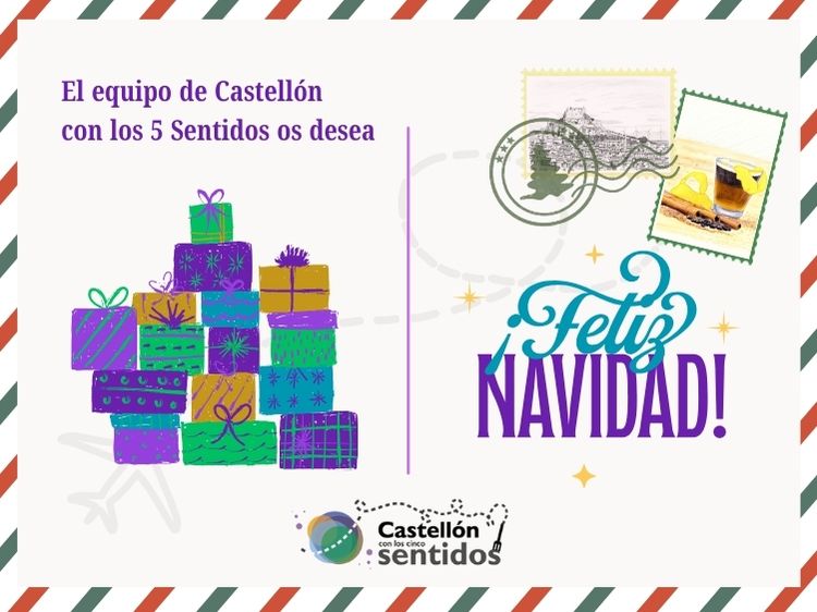 Felicitación de Navidad de Castellón con los Cinco Sentidos 2025