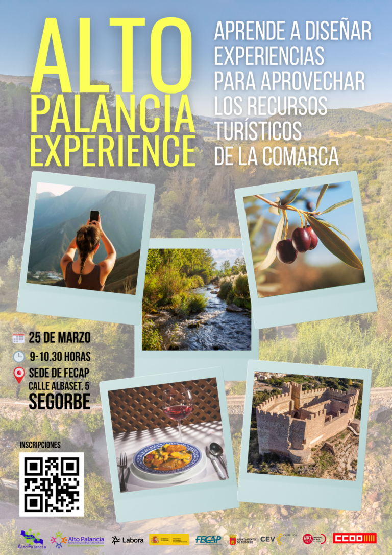 Alto Palancia Experience dará claves para desarrollo de experiencias turísticas en la comarca