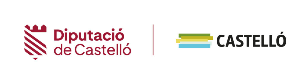 Logo banner showing Diputació de Castelló on the left and Castelló with colorful horizontal bars on the right, indicating a partnership.