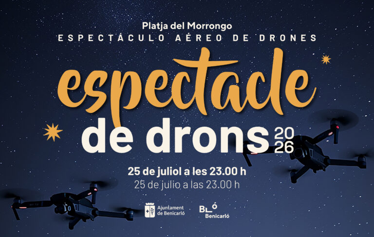 Benicarló tornarà a il·luminar el cel amb un espectacle de 300 drons a la platja del Morrongo