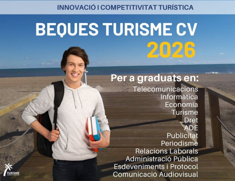 Turisme Comunitat Valenciana convoca doce becas para impulsar la formación y el talento en el sector turístico