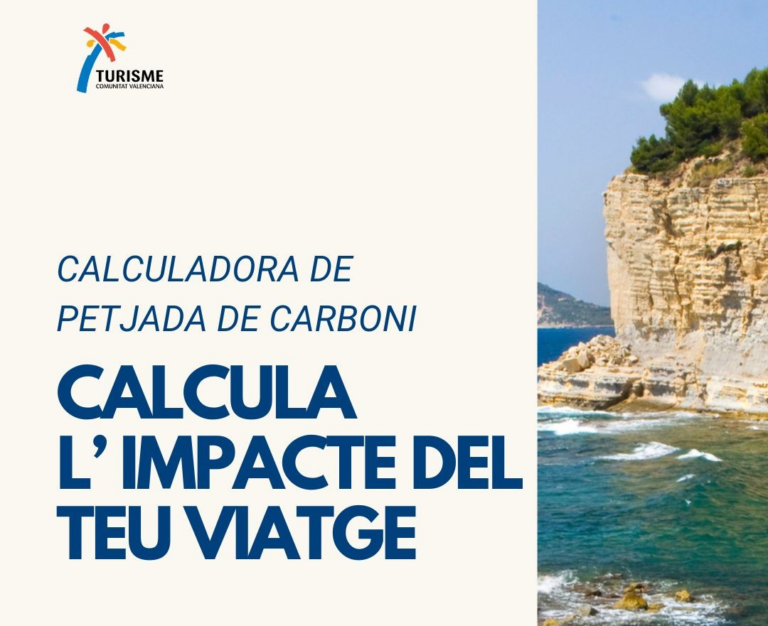 Turisme incorpora una calculadora para medir la huella de carbono de los viajes a la Comunitat Valenciana